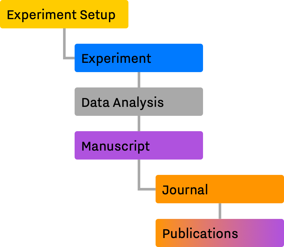 <b>Figure 1.</b> The Simplified Process of Producing a Scientific Publication/Result.
